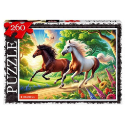 Пазл классический "Лошадки" Danko Toys С260-14-04, 260 элементов