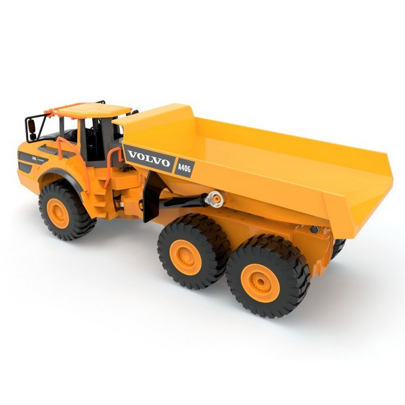 Машинка на радиоуправлении Трактор-погрузчик Volvo DOUBLE E E569-003 желтый