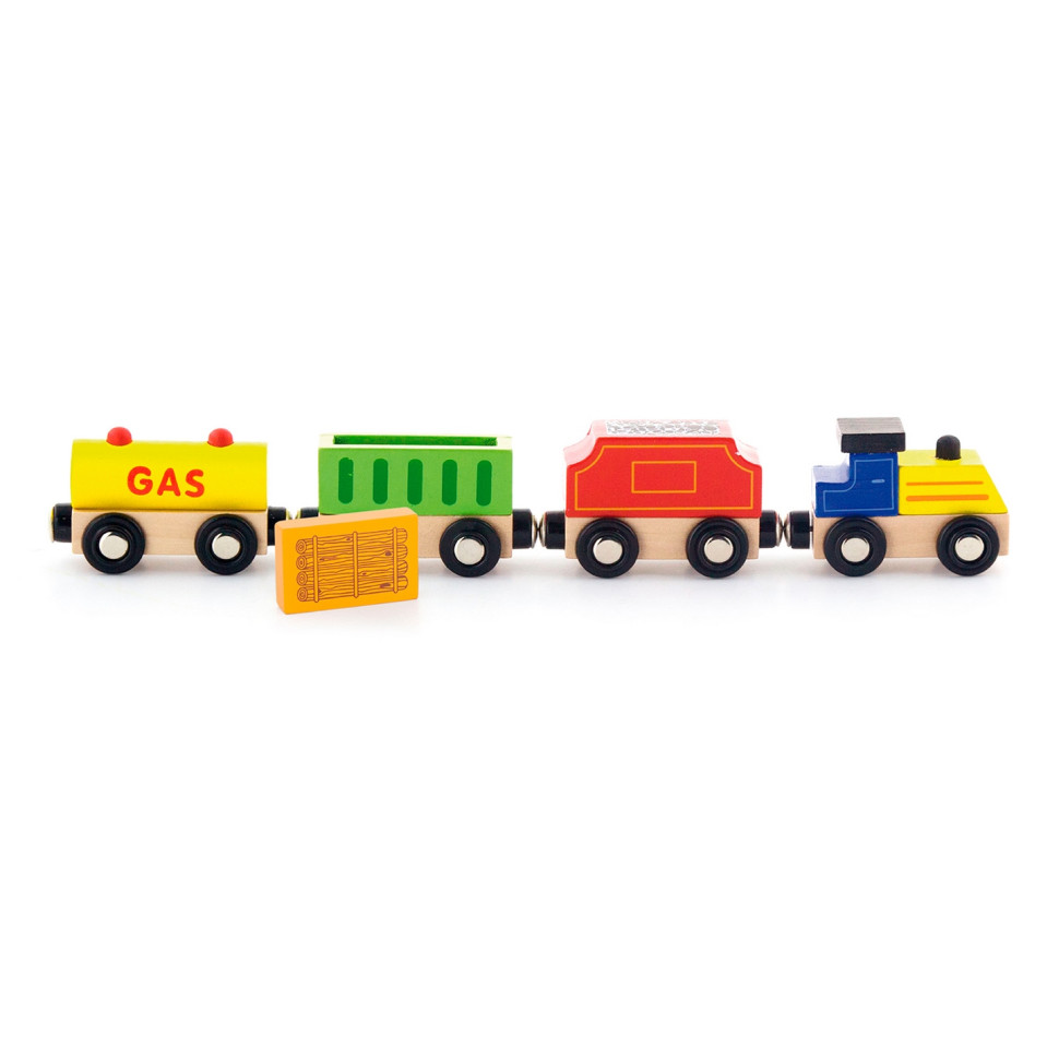 Игровой набор Грузовой поезд с топливом Viga Toys 50820 для железной дороги