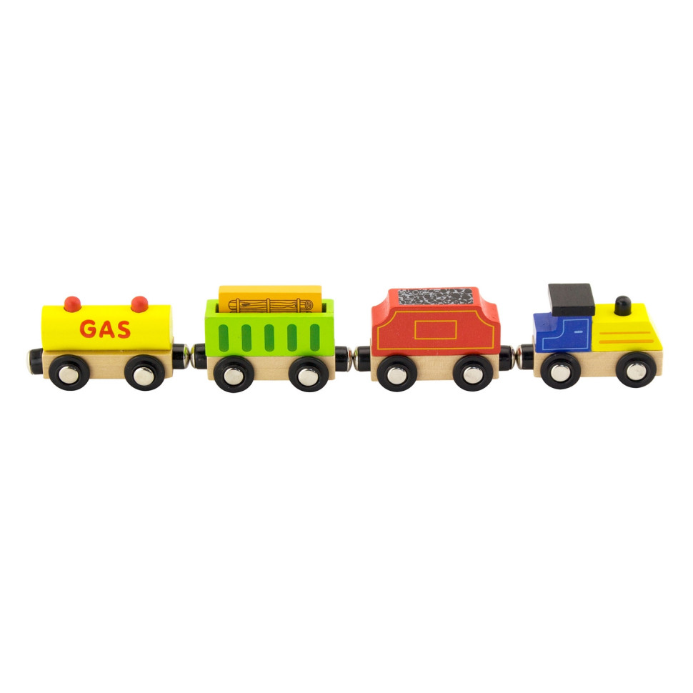 Игровой набор Грузовой поезд с топливом Viga Toys 50820 для железной дороги