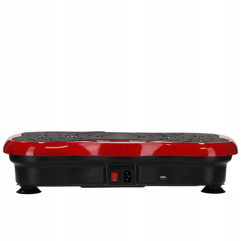 Віброплатформа для тренувань Ultra+ 4FIZJO P-5905973401531 з пультом і еспандерами, Black/Red