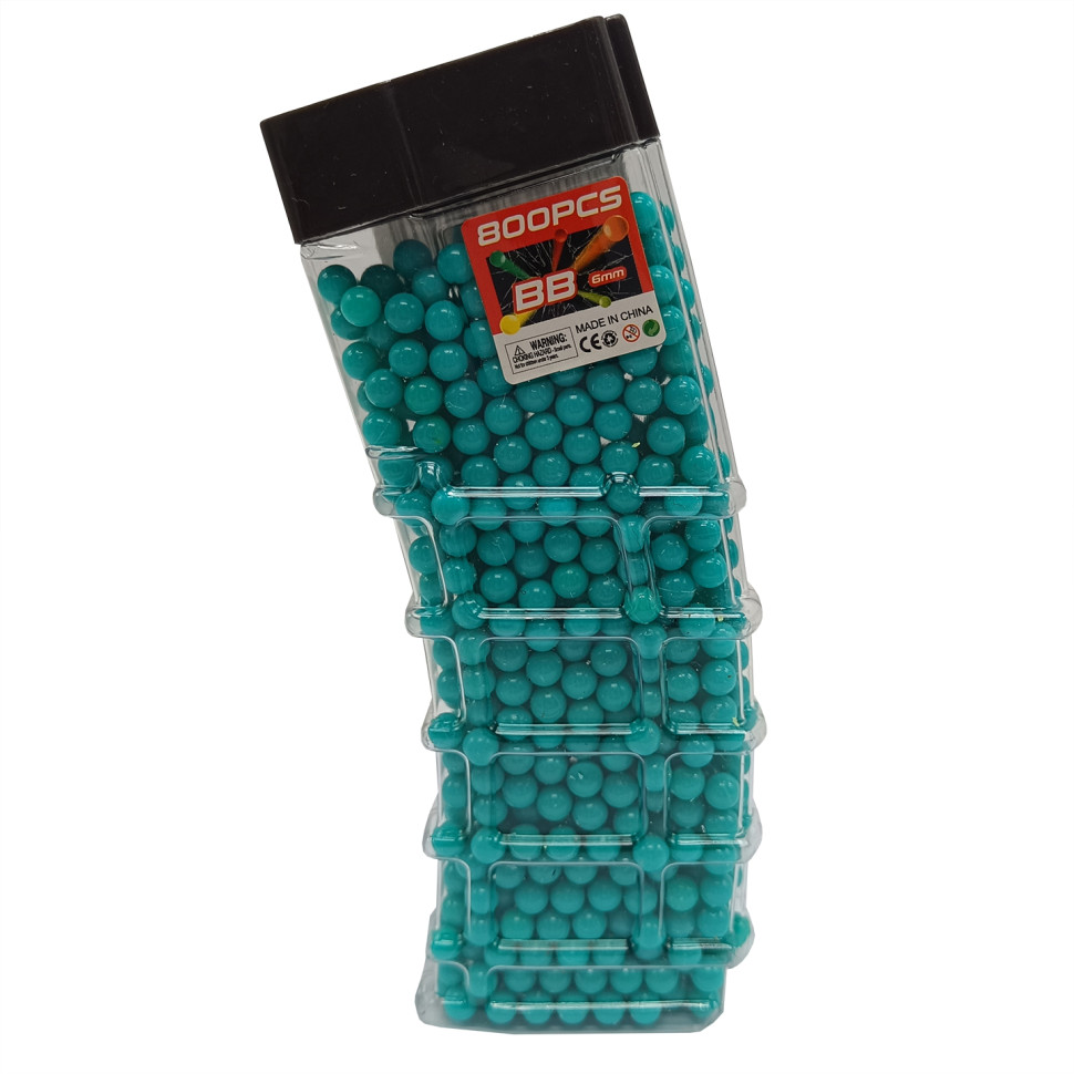 Пластикові кульки (пульки) для дитячої зброї Bambi TD2023132(Turquoise) 6 мм, 800 шт