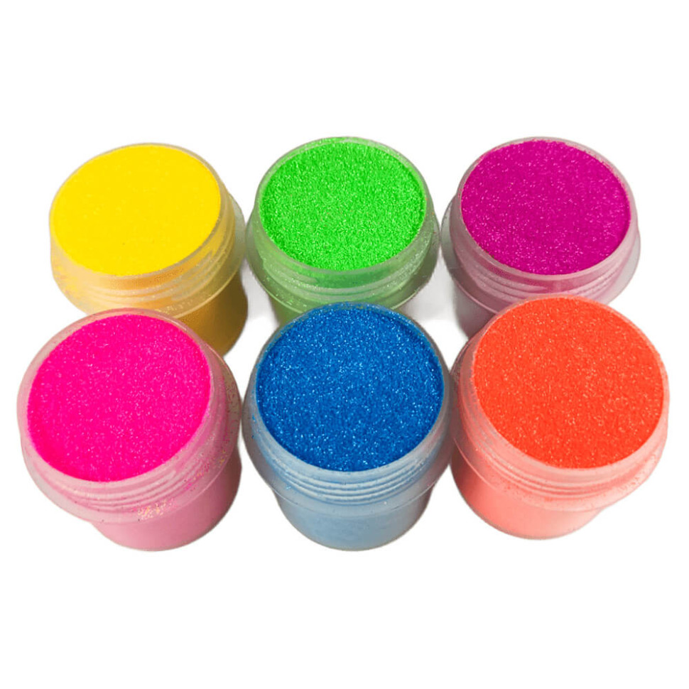 Набор глиттера большой для био-тату №3 Fresh Tattoo glitter-set-big-6x-3, 6 шт по 12 мл