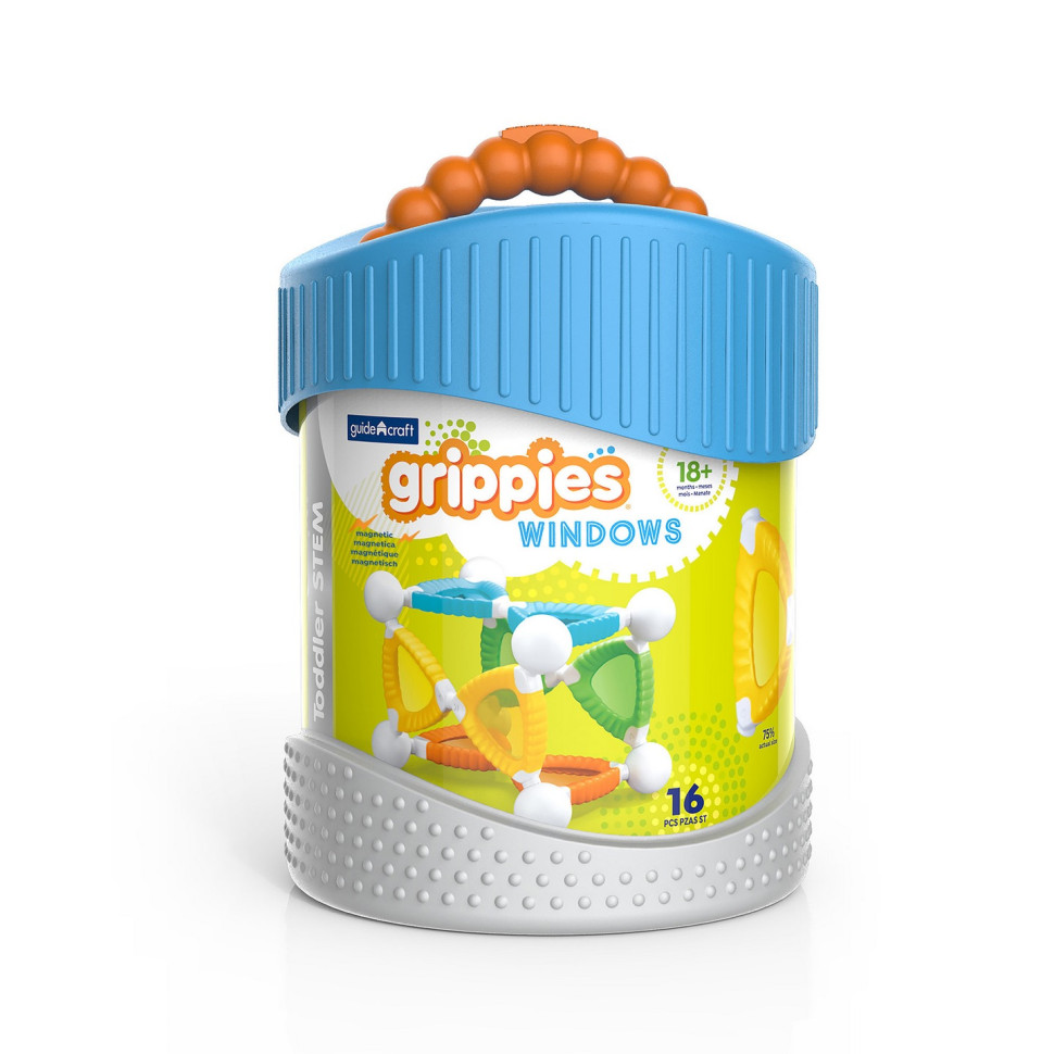 Магнітний конструктор Grippies Windows Guidecraft G8315, 16 деталей