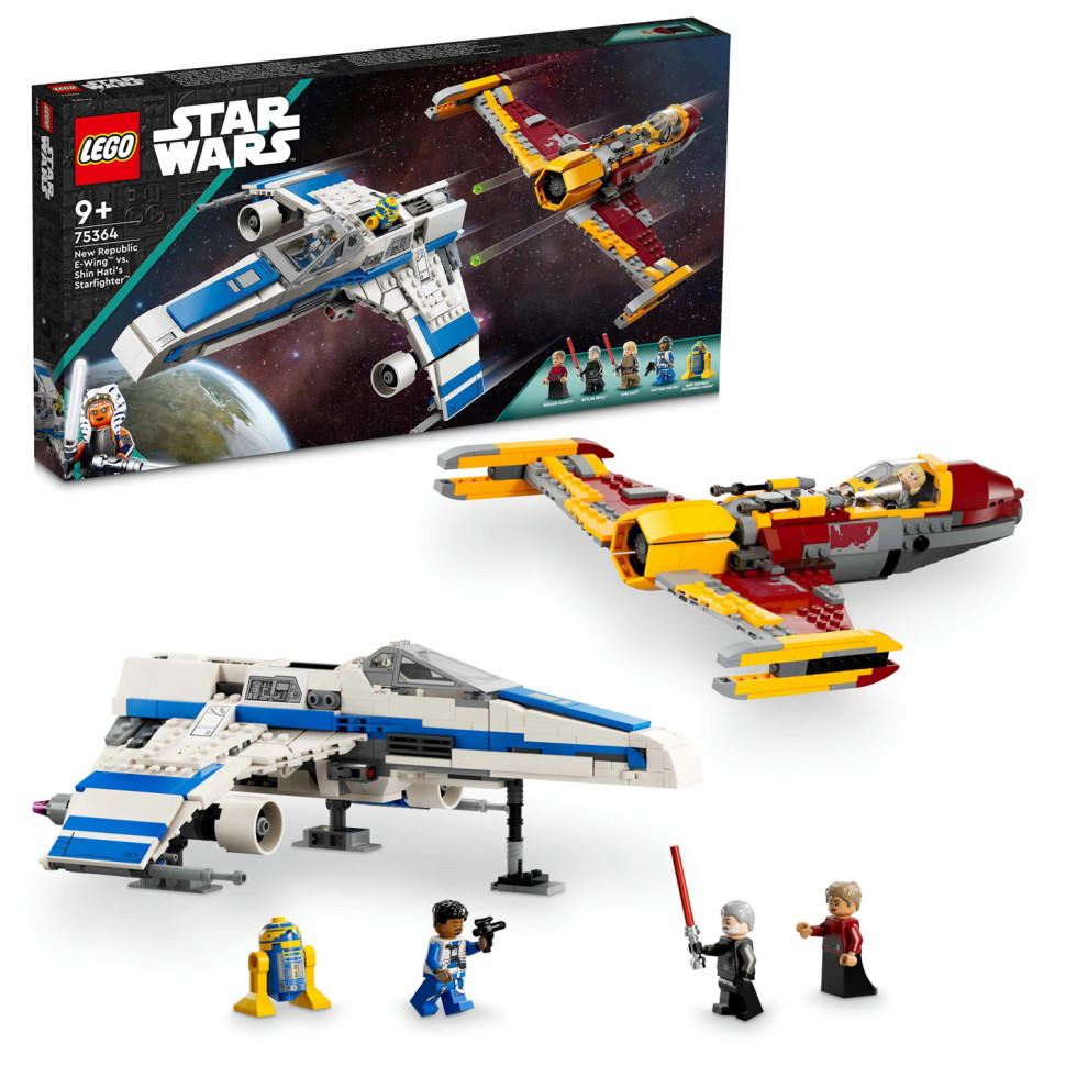Конструктор LEGO Star Wars™ Винищувач Нової Республіки «E-Wing» проти Зоряного винищувача Шин Хаті 75364, 1056 деталей 
