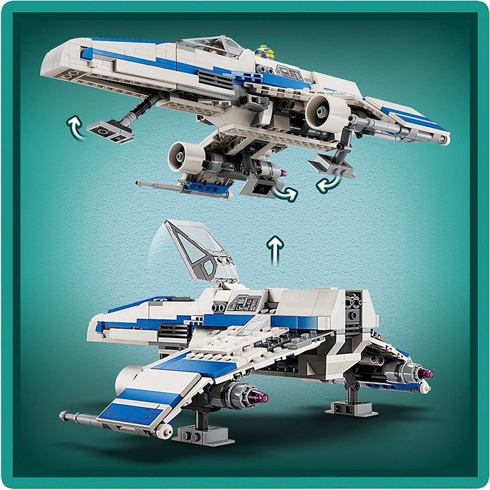 Конструктор LEGO Star Wars™ Винищувач Нової Республіки «E-Wing» проти Зоряного винищувача Шин Хаті 75364, 1056 деталей 