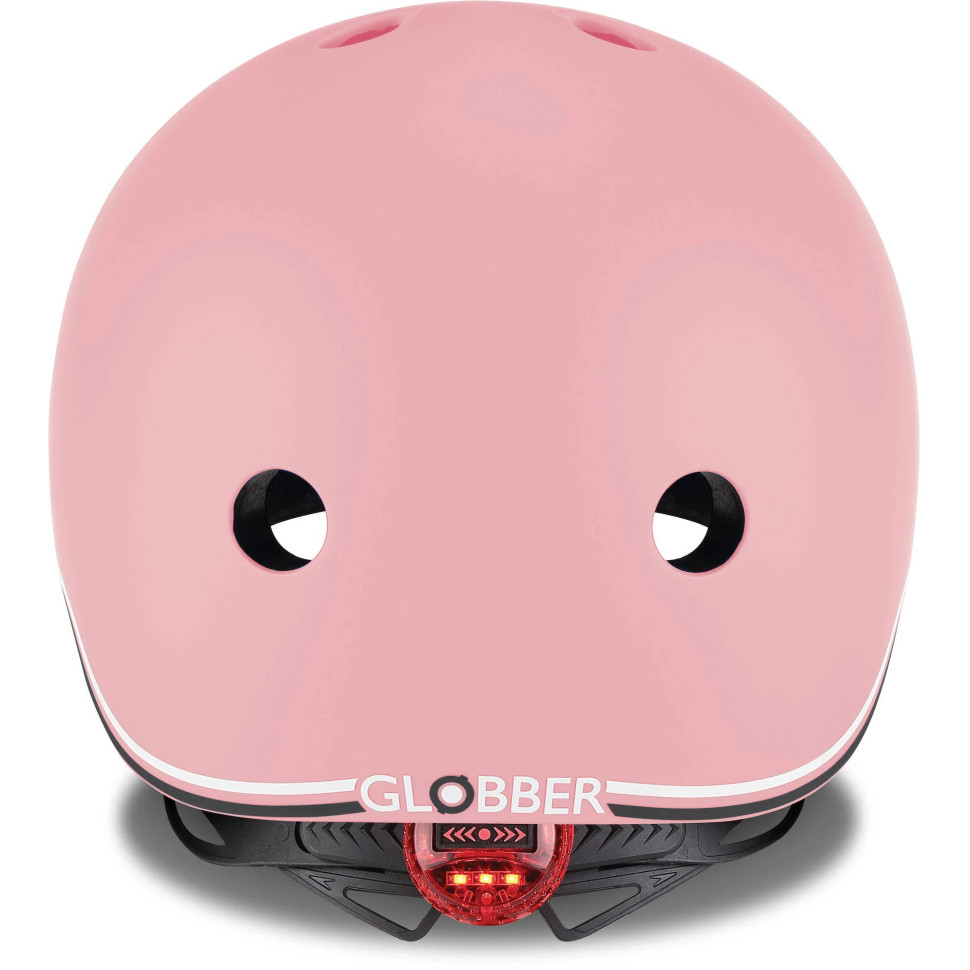 Дитячий захисний шолом GO UP LIGHTS GLOBBER 506-210 пастельний рожевий, з ліхтариком, XXS 45-51см