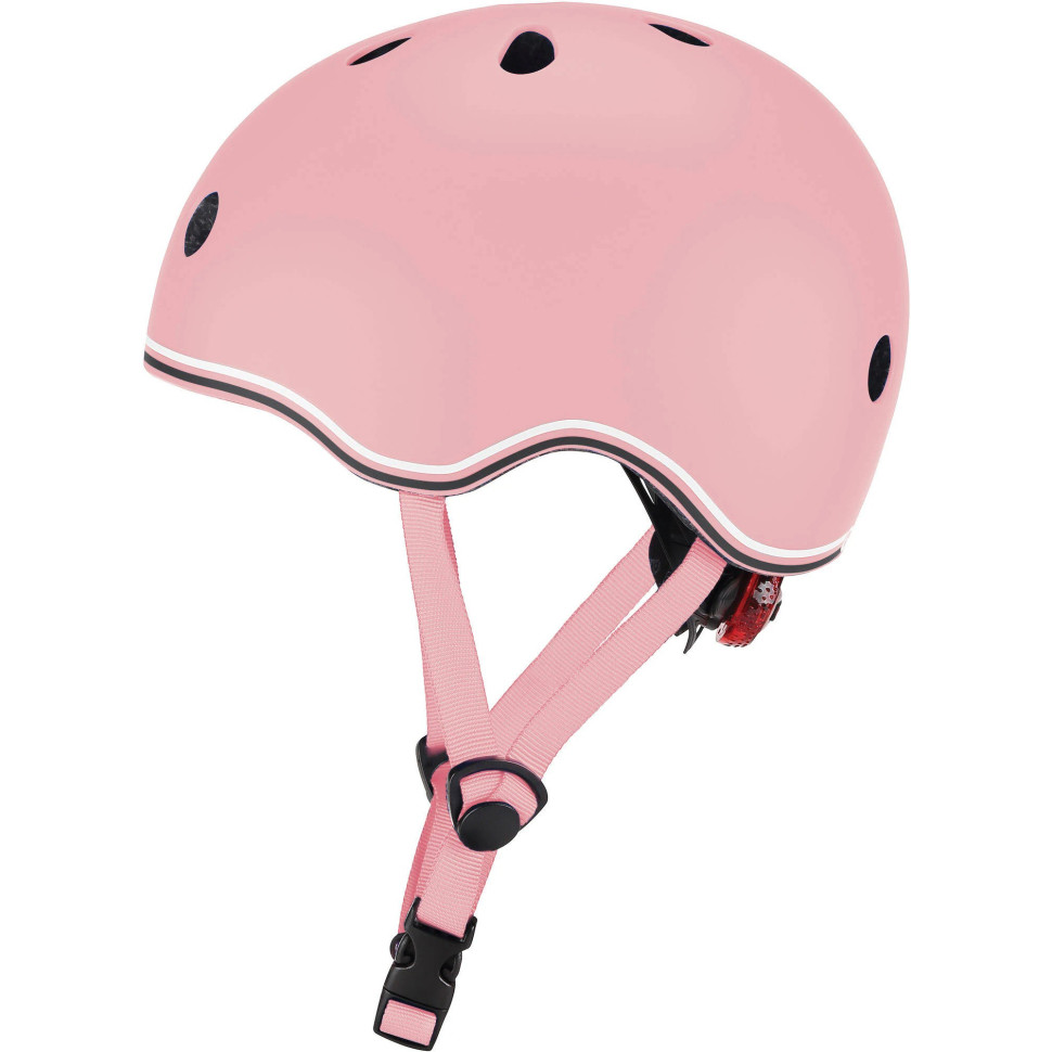 Дитячий захисний шолом GO UP LIGHTS GLOBBER 506-210 пастельний рожевий, з ліхтариком, XXS 45-51см