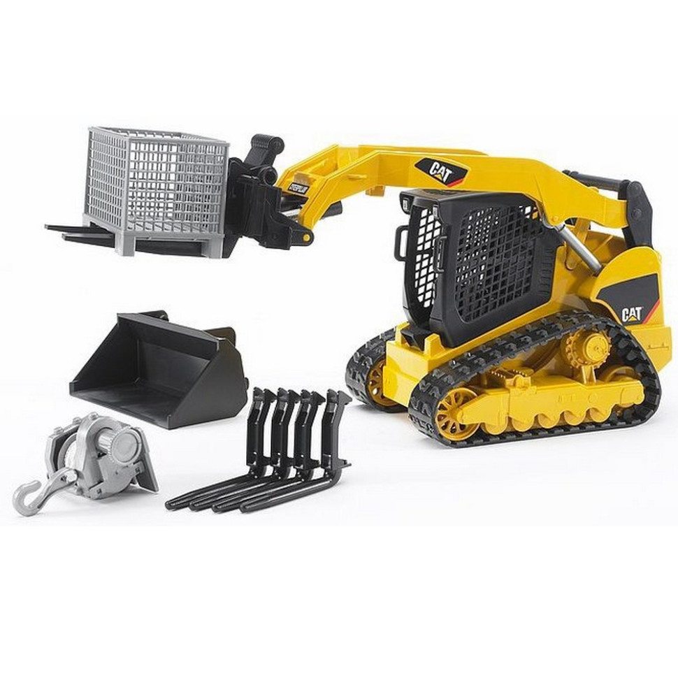 Міні-навантажувач гусеничний CAT із ковшем Bruder 02136