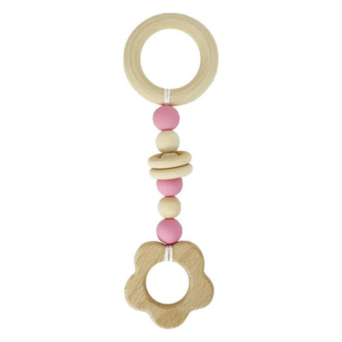 Гризунок дерев'яний Mega Zayka MGZ-0410(Pink) Квітка