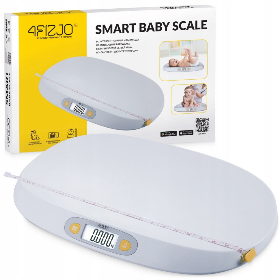 Ваги для новонароджених Smart Baby Scale 4FIZJO P-5905973404075 до 25 кг, White