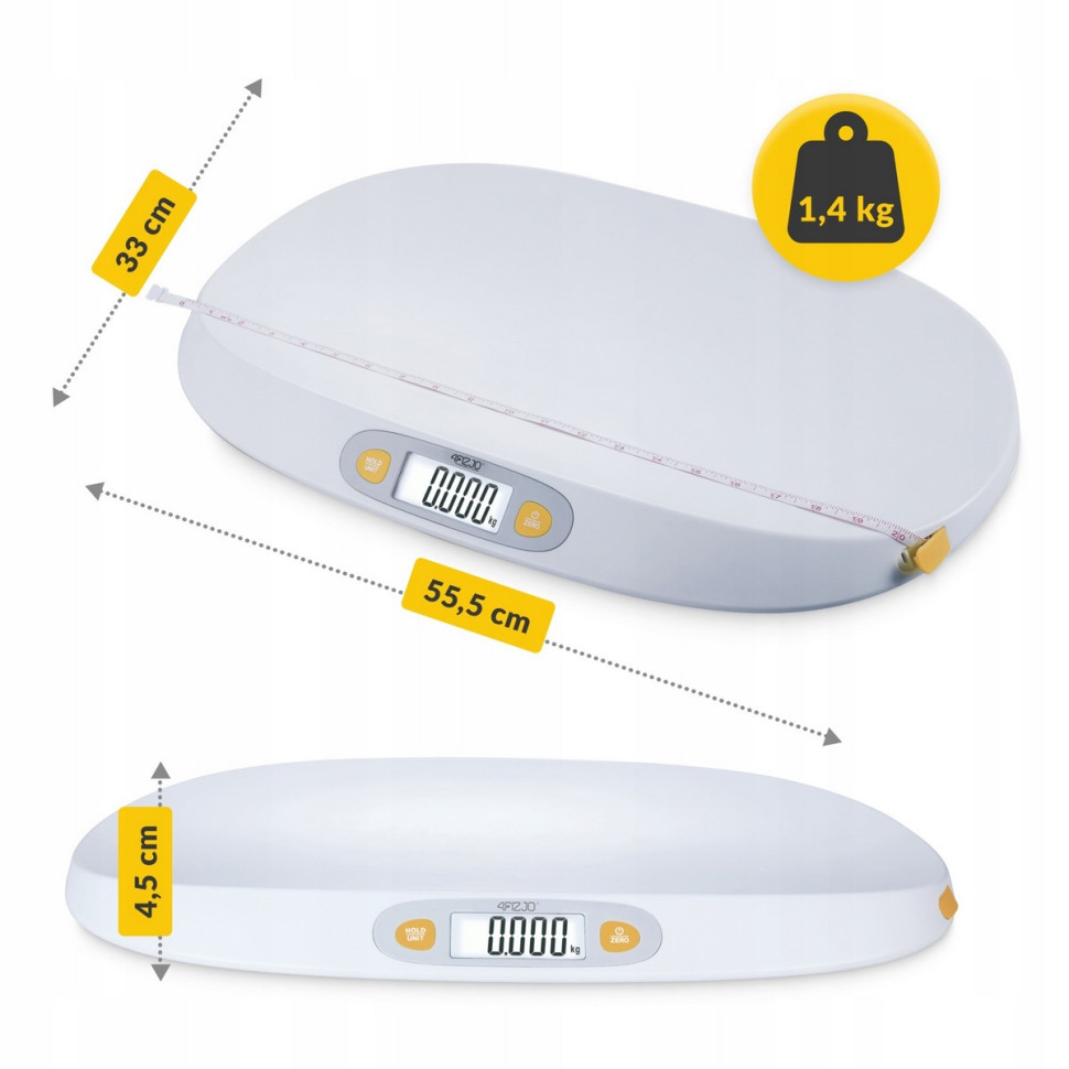 Ваги для новонароджених Smart Baby Scale 4FIZJO P-5905973404075 до 25 кг, White