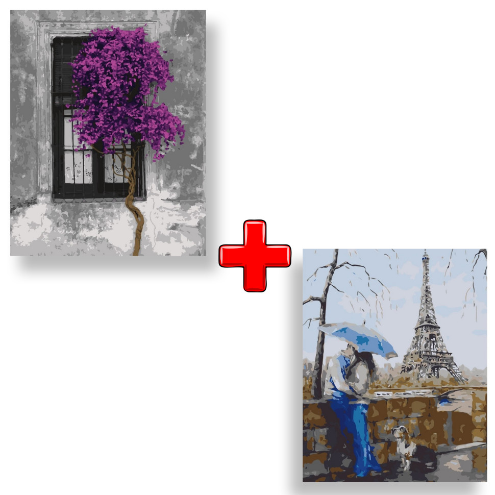 Набір картин за номерами 2 в 1 Art Craft 