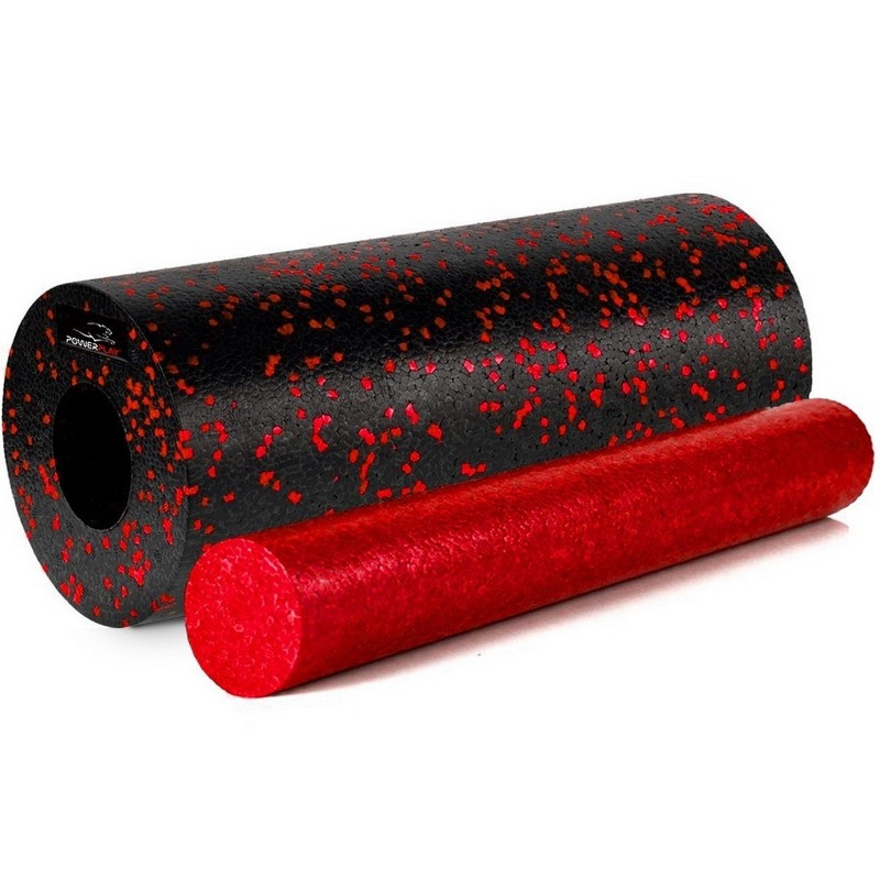 Масажний набір PP_4015 EPP Foam Roller Set 4in1 PowerPlay PP_4015_Red (2 ролики + 2 м'ячі)