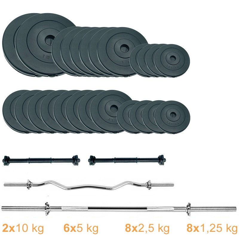 Набор штанг + гантели Gym Set 2 Rock Pro Newt NE-PL-SET2-95, 95 кг