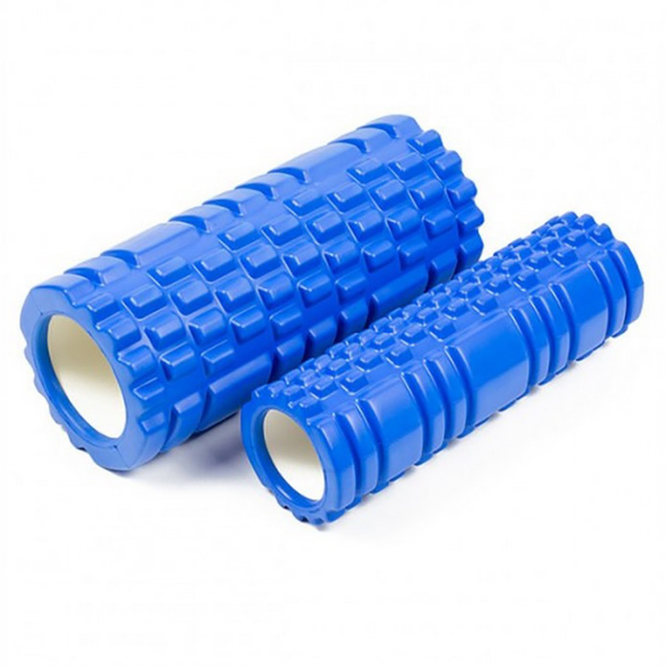 Массажный ролик Grid Roller Double EasyFit EF-7737s-3, 33 см, Синий