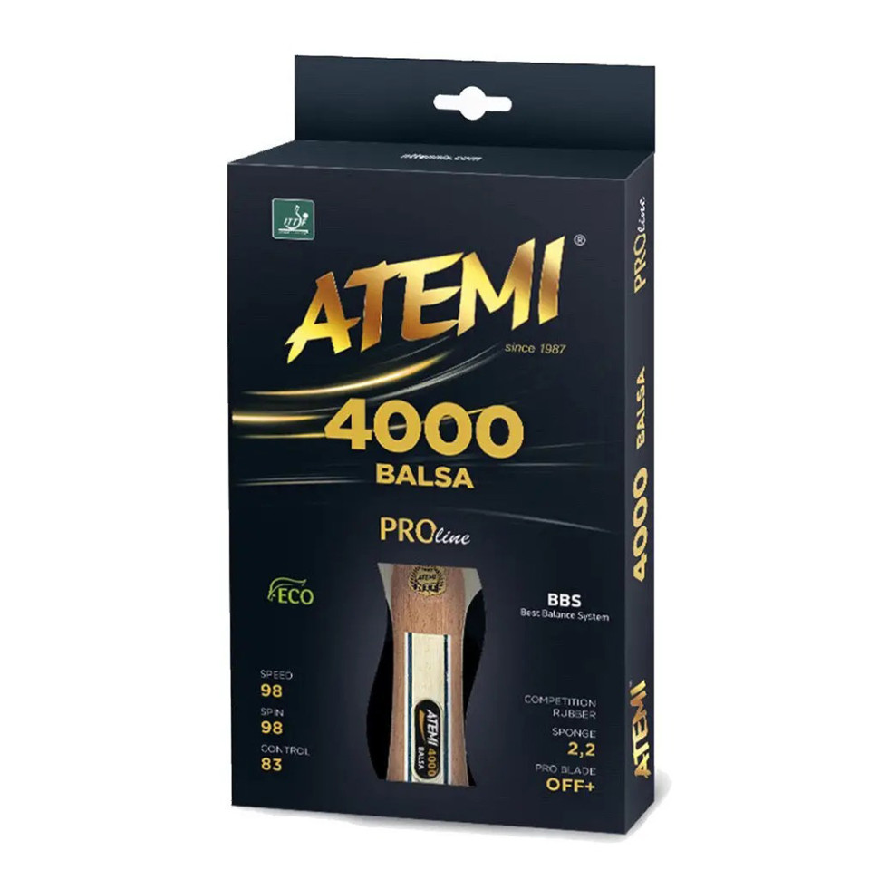 Ракетка для настільного тенісу 4000 PRO Balsa ECO-Line Atemi A4000PL