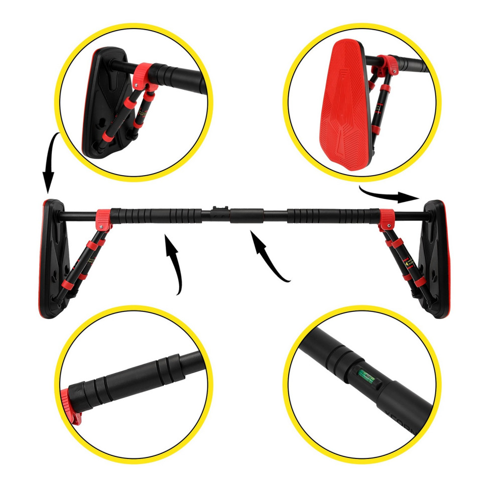 Турник раздвижной Elite+ Cornix XR-0296 Black/Red, размер 130 х 170 см
