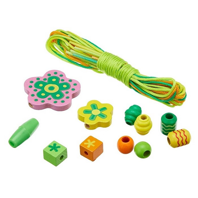 Детский набор деревянных бусин 