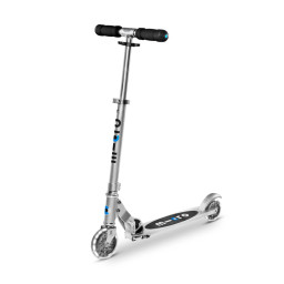 Самокат двухколесный Матовый серебристый Micro SA0216 серии Sprite LED" 