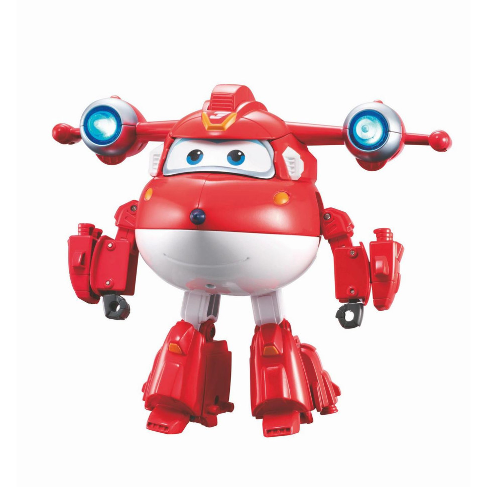 Игровая фигурка-трансформер Super Wings Supercharge Lights&Sounds Jett, Джетт, свет, звук EU740431