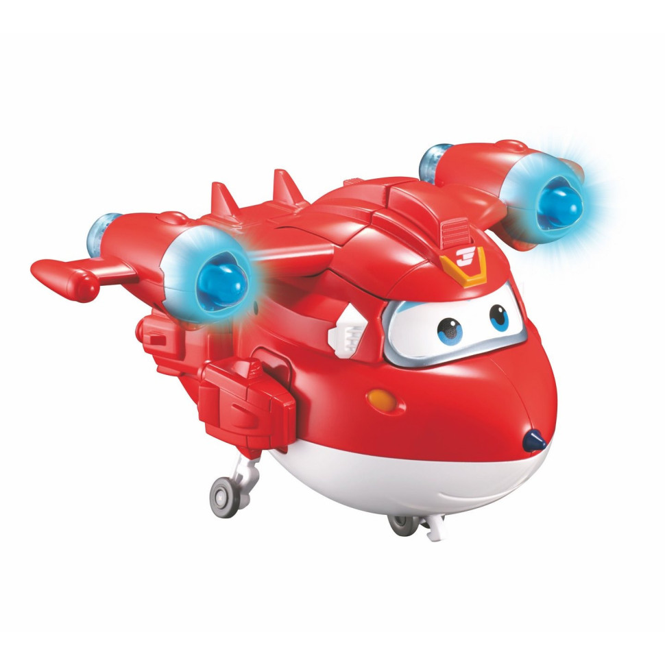 Игровая фигурка-трансформер Super Wings Supercharge Lights&Sounds Jett, Джетт, свет, звук EU740431