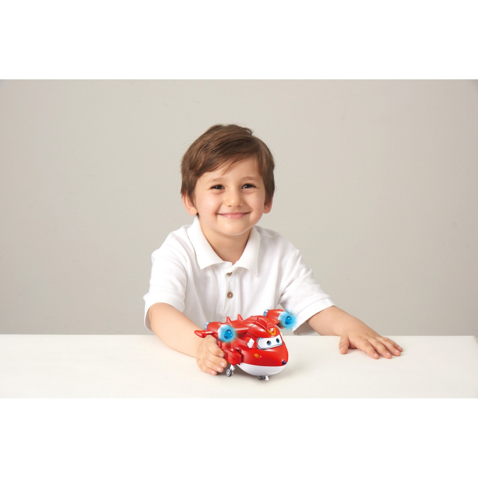 Игровая фигурка-трансформер Super Wings Supercharge Lights&Sounds Jett, Джетт, свет, звук EU740431