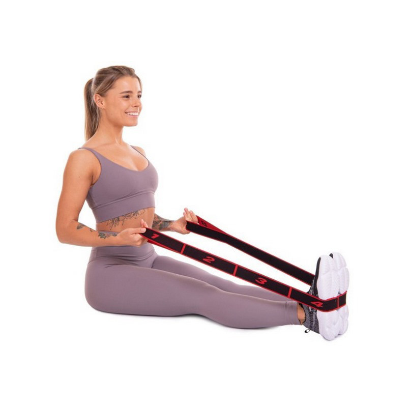 Еспандер стрічковий із петлями для тренувань EasyFit EF-1684-R, червоний