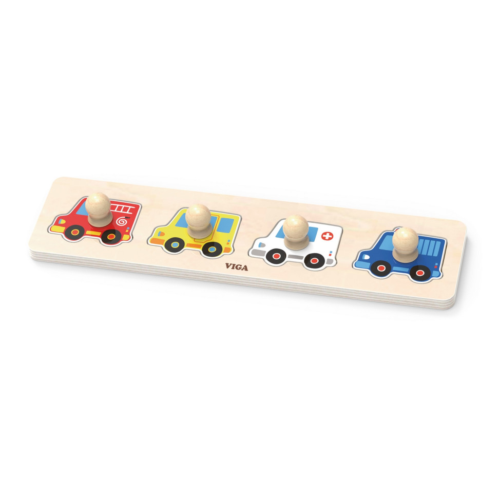 Дерев'яна рамка-вкладиш Viga Toys 44535 Спецмашини