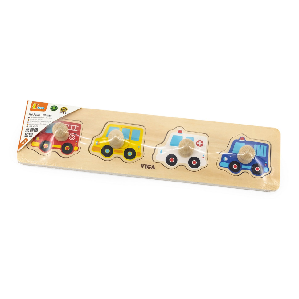 Дерев'яна рамка-вкладиш Viga Toys 44535 Спецмашини