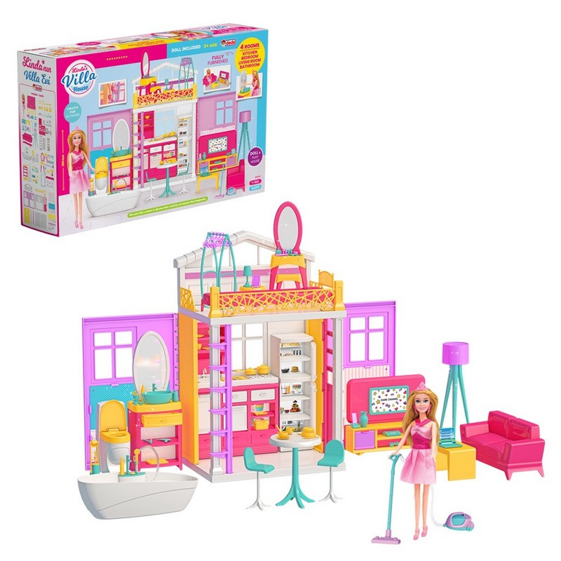Игровой набор Домик для кукол Linda Dede 03721 с мебелью