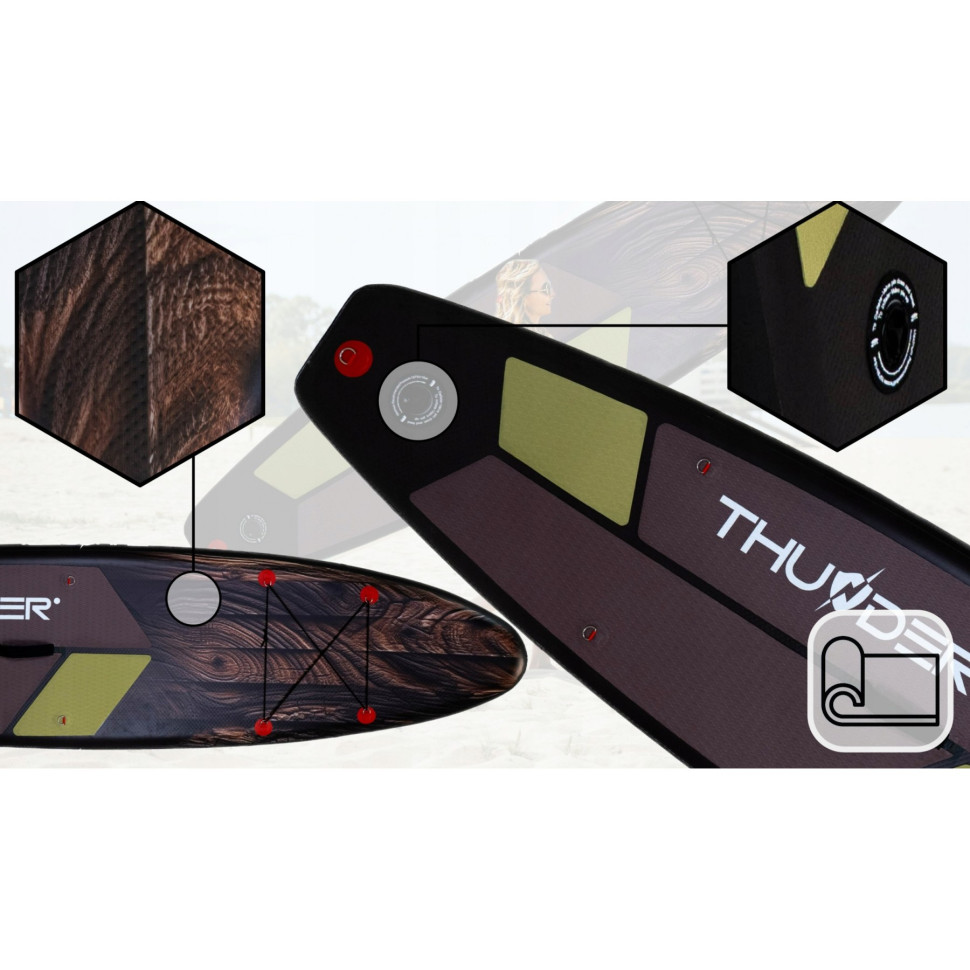 Надувная SUP доска Wood Thunder с веслом 320 см 