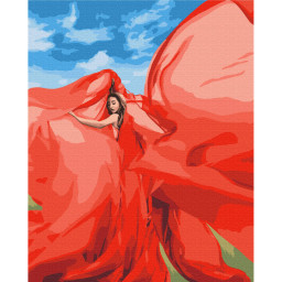 Картина по номерам "Женщина в красном" © Lana Musienko Brushme BS37565, 40x50 см