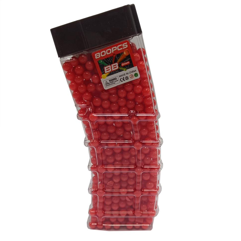 Пластиковые шарики (пульки) для детского оружия Bambi TD2023132(Red) 6 мм, 800 шт