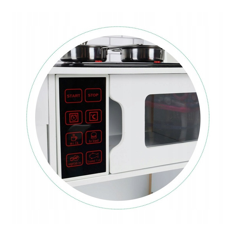 Деревянная игровая кухня STYLE Ecotoys PLK537 со звуковыми и световыми эффектами