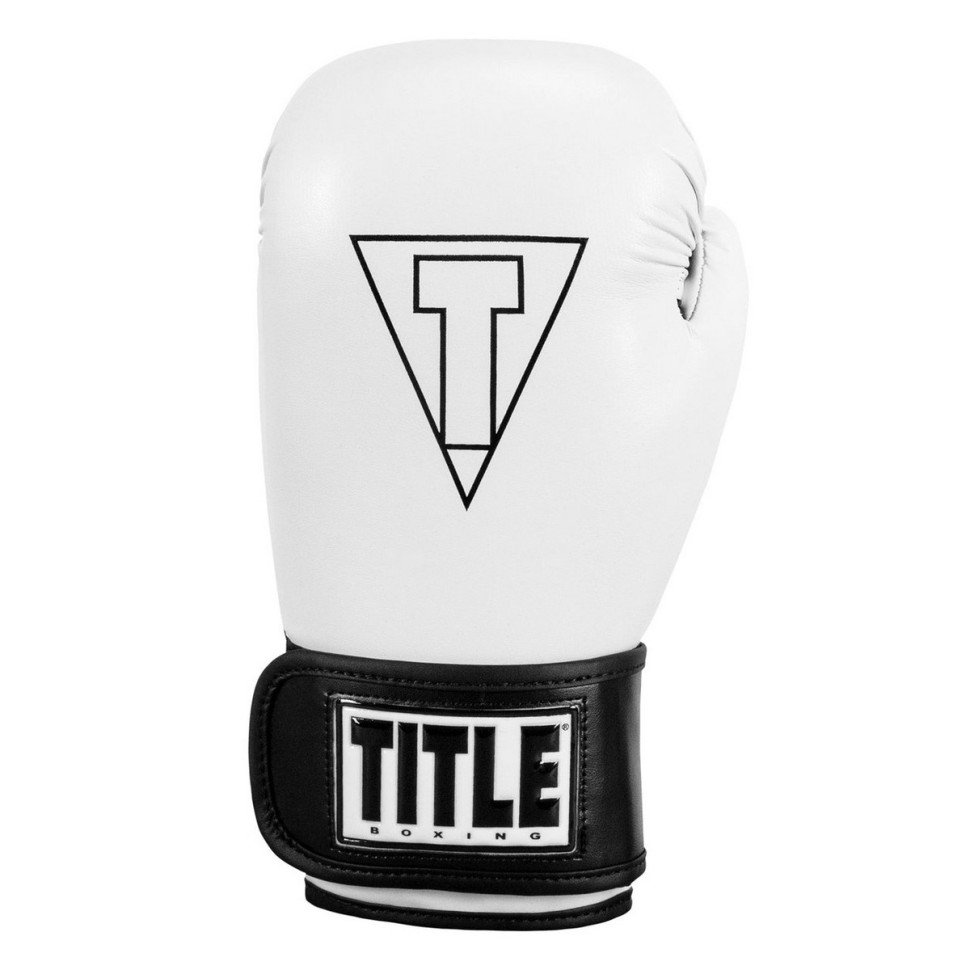 Боксерские перчатки Boxing Vegan Gloves TITLE VGFBG 14 oz WH/BK 14 унций (капа в комплекте)