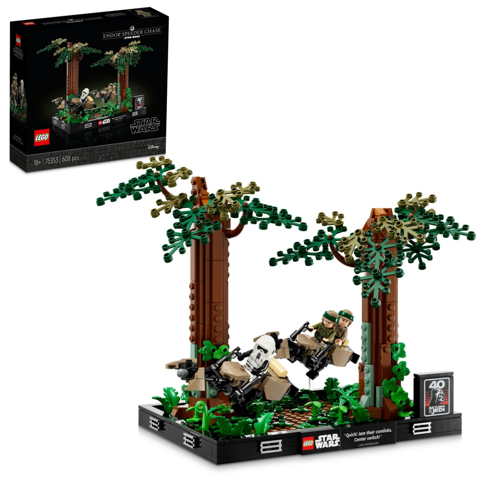 Конструктор LEGO Star Wars™ Діорама: Погоня на спідері на Ендорі 75353, 608 деталей