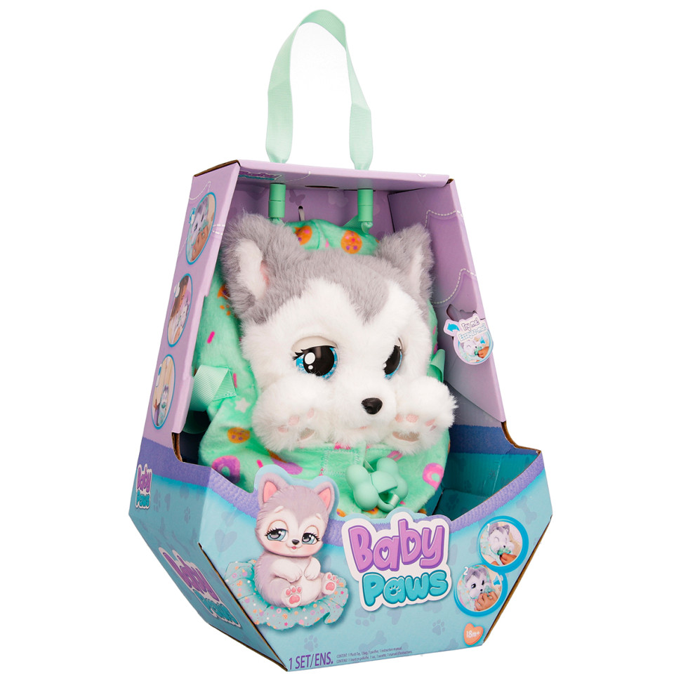 Интерактивная игрушка Щенок хаски Флоуи Baby Paws 917644IM со звуком