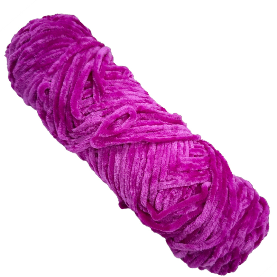 Пряжа плюшева синель Brushme PP109, 100 грам, 100% поліестер, темно-червона троянда