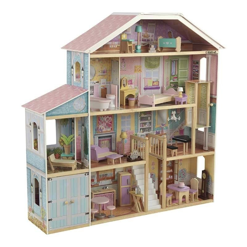 Детский кукольный домик Grand View Mansion Dollhouse KidKraft 65954 с системой легкой сборки EZ Kraft