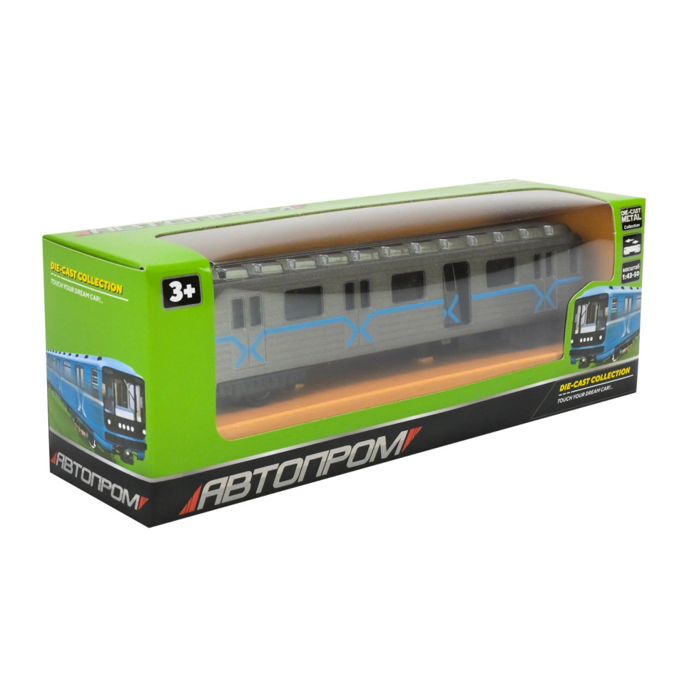 Детский игровой Вагон-метро АВТОПРОМ 7875M(Grey) масштаб 1:43