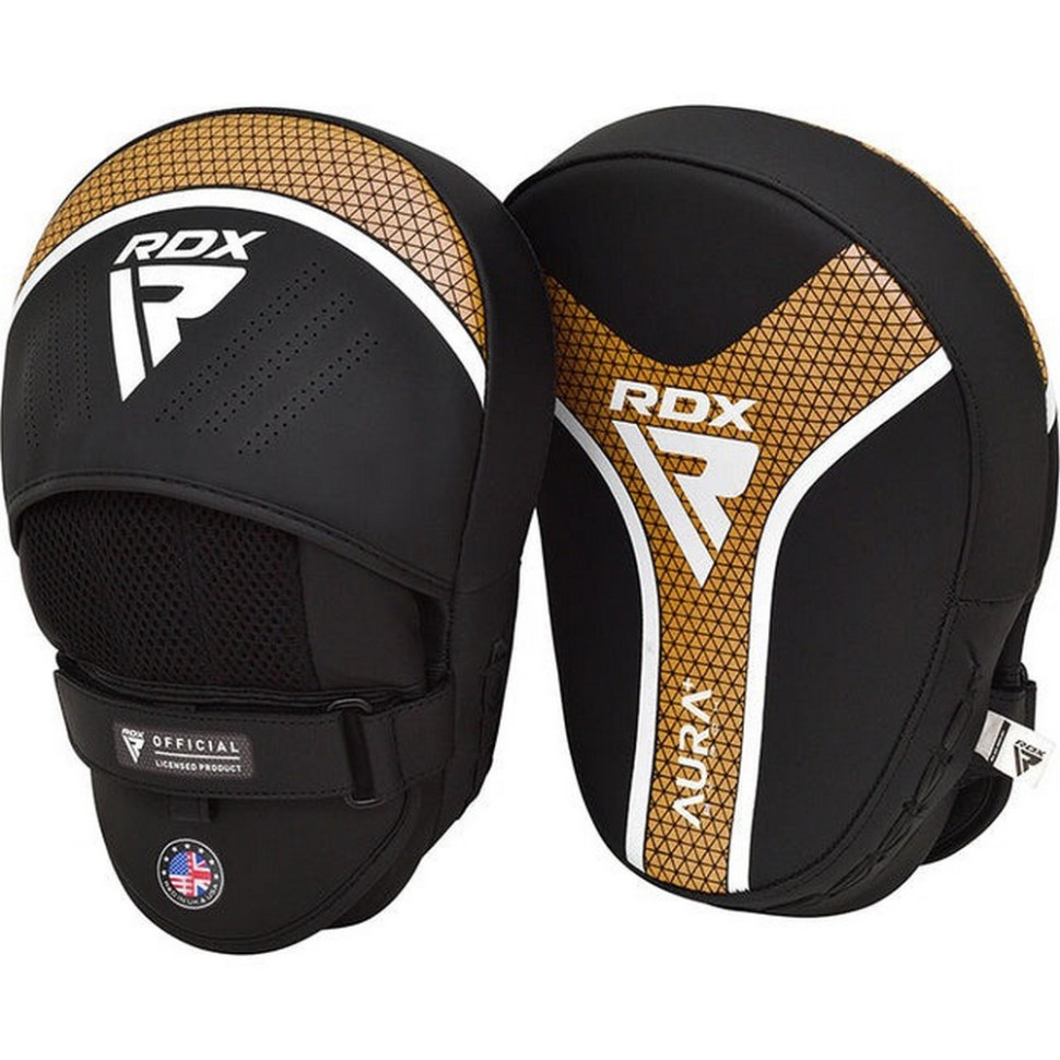 Лапи боксерські FOCUS PAD AURA PLUS T-17 RDX Inc Limited FPR-T17BGL+ Black Golden