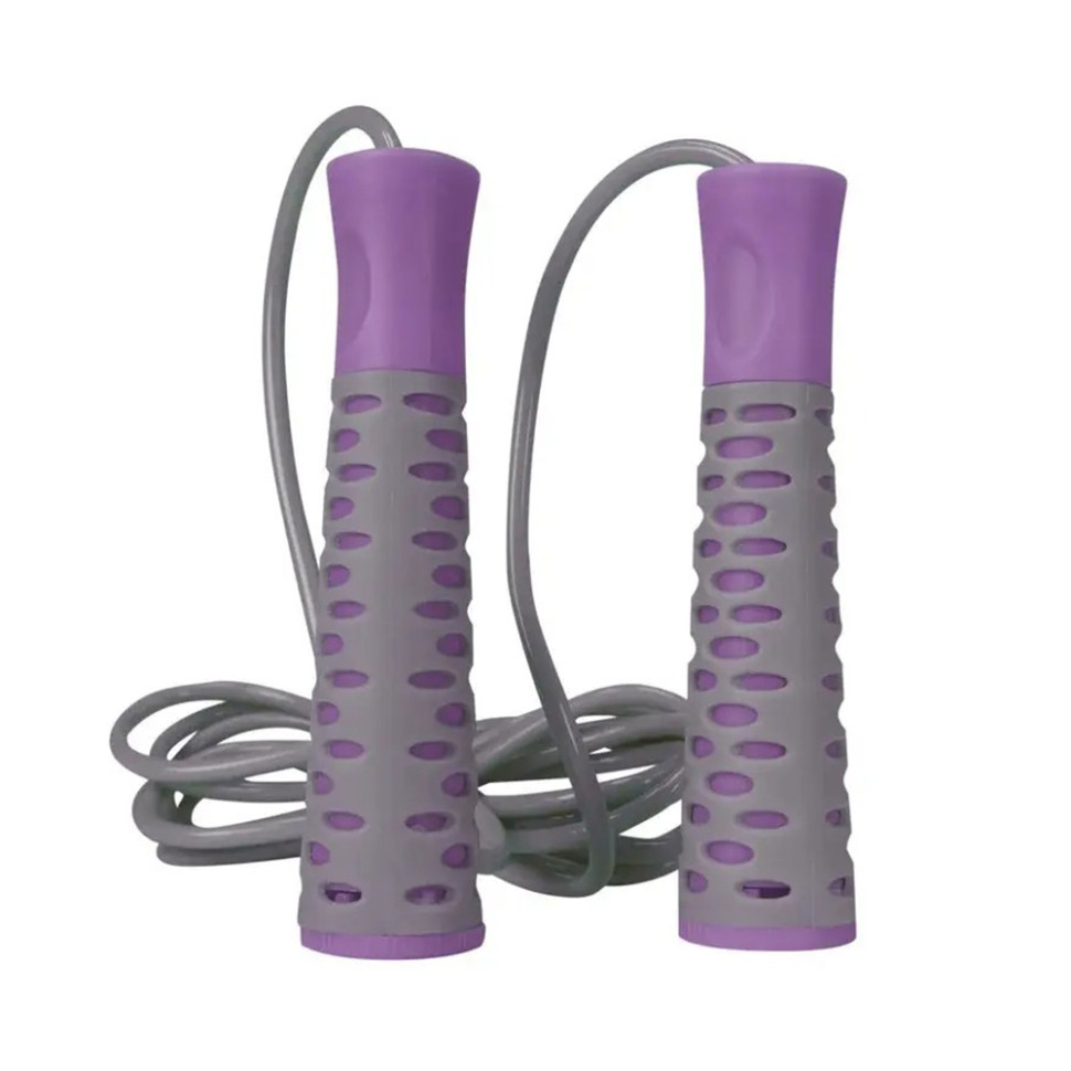 Скакалка PowerPlay PP_4206_Grey/Violet, Серо-фиолетовая