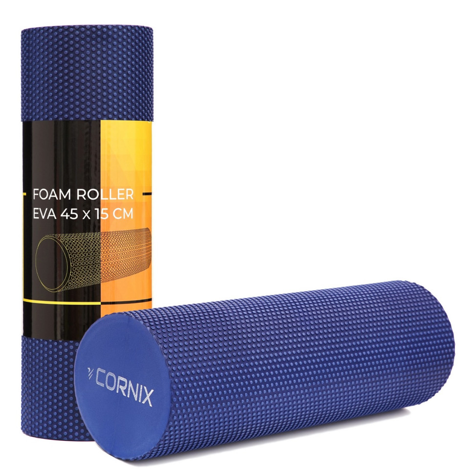 Масажний ролик (валик, ролер) Cornix XR-0304 Navy Blue 45 x 15 см