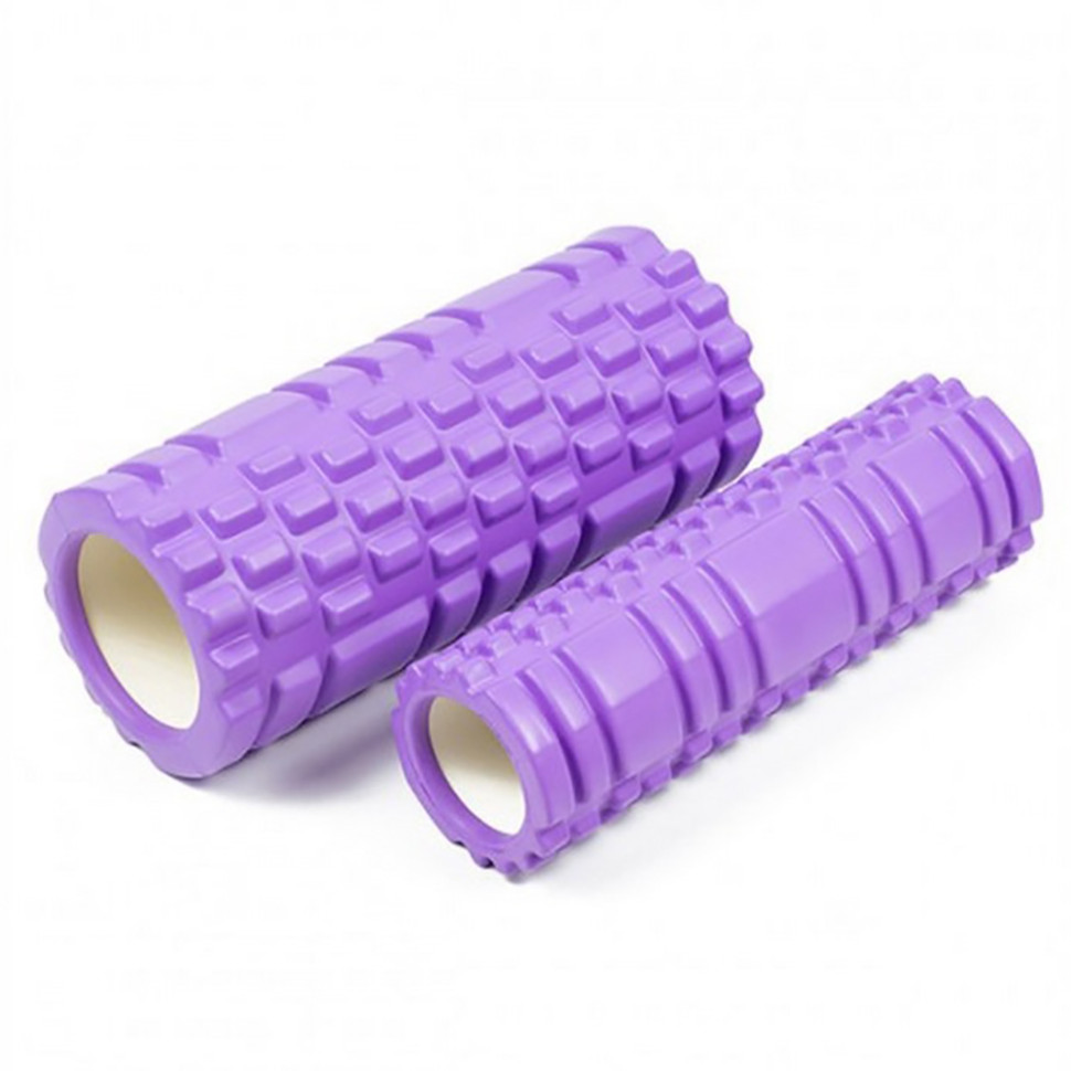 Массажный ролик Grid Roller Double EasyFit EF-7737s-1, 33 см, Фиолетовый