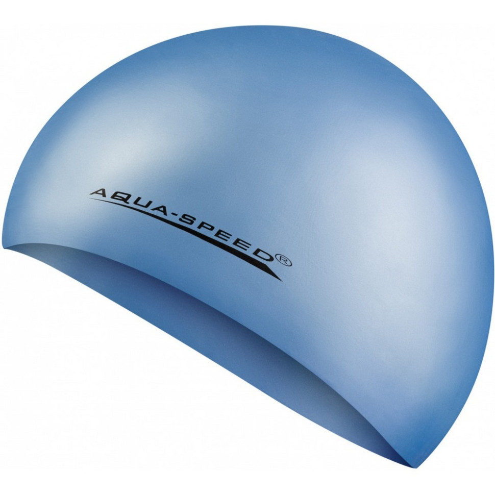 Шапка для плавания MEGA Aqua Speed 100-02 голубой, OSFM