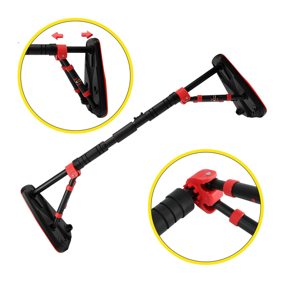 Турнік розсувний Elite+ Cornix XR-0293 Black/Red, розмір 65 х 90 см