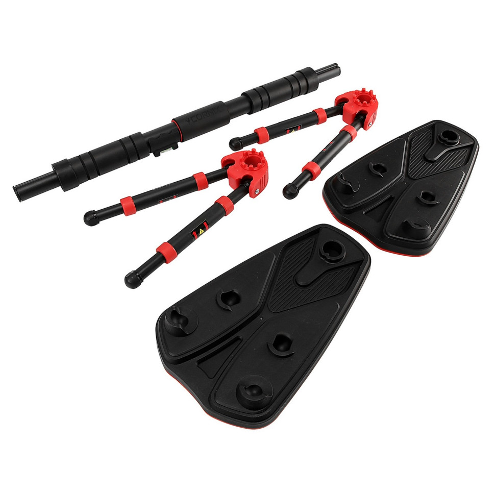 Турнік розсувний Elite+ Cornix XR-0293 Black/Red, розмір 65 х 90 см