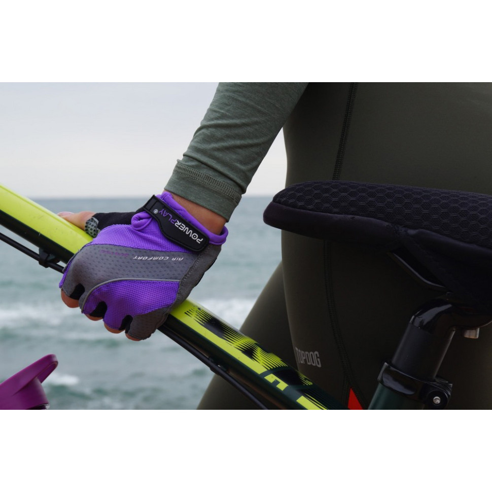 Велоперчатки PowerPlay 5023A_XS_Purple_Lady, XS