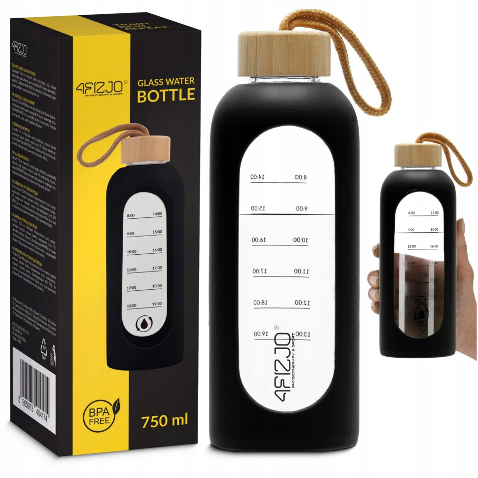 Пляшка для води спортивна 4FIZJO P-5905973404174 Black 750 мл
